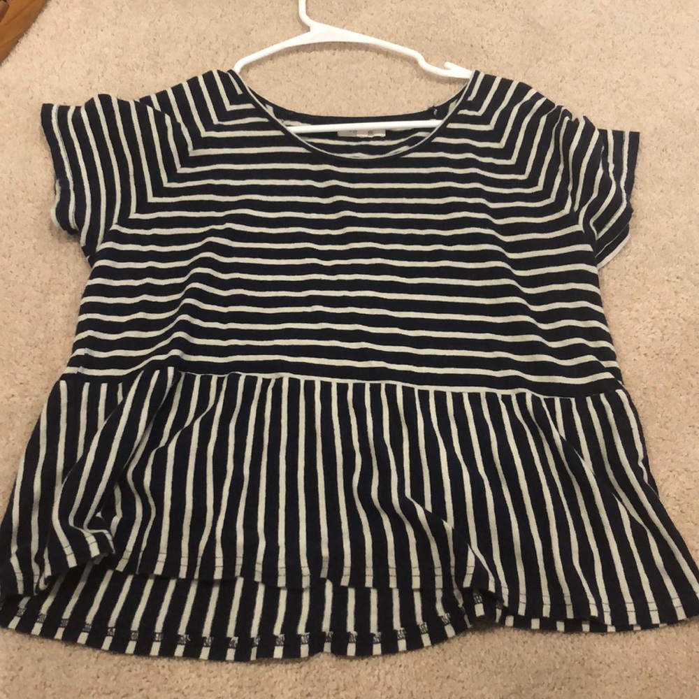Navy and White Madewell shirt